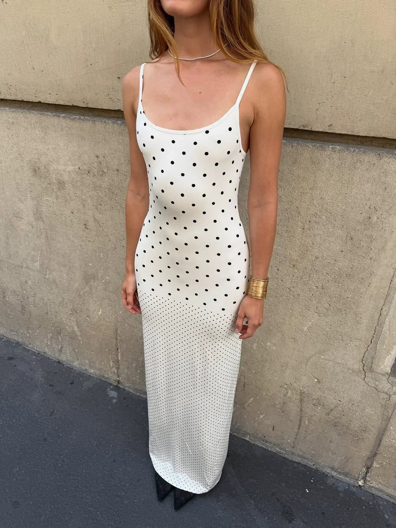 Polka Dot Cami Maxi Dress