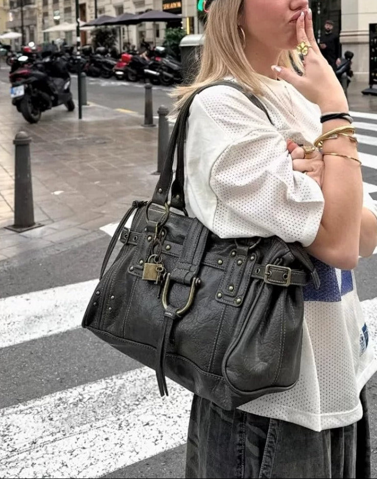 Selma Rivet Luxe Shoulder Bag
