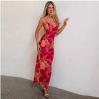 Elysia Floral Sheer Slip Maxi Dress