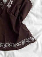 Hallie Embroidered Halter Top