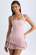 Mirana Halter Pleated Mini Dress