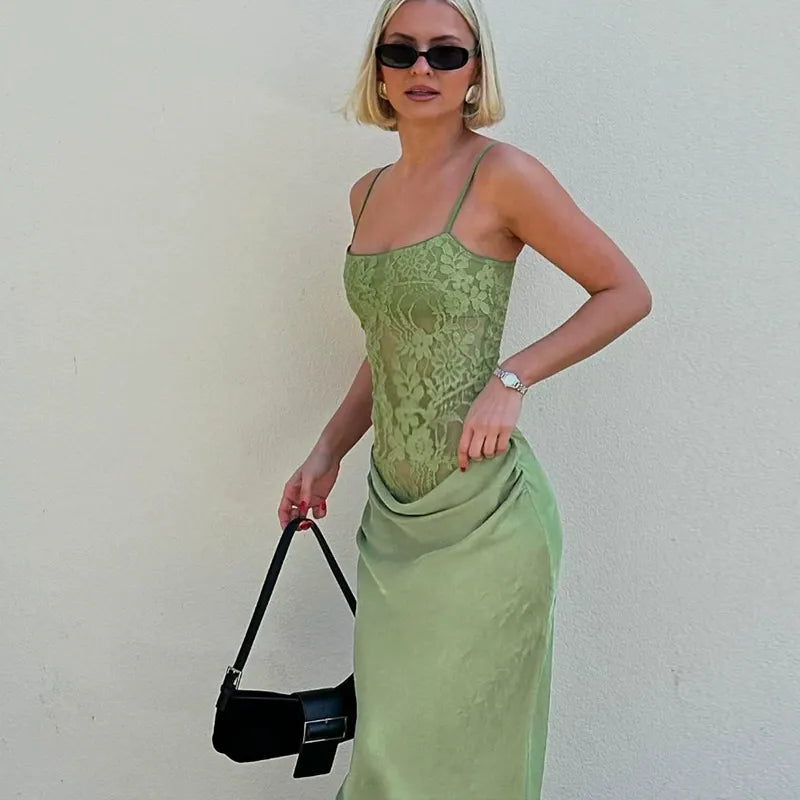 Vessia Lace Cami Maxi Dress