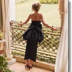 Rilena Bow Back Strapless Mini Dress