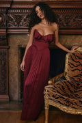 Nayeli Strapless Pleated Maxi Dress