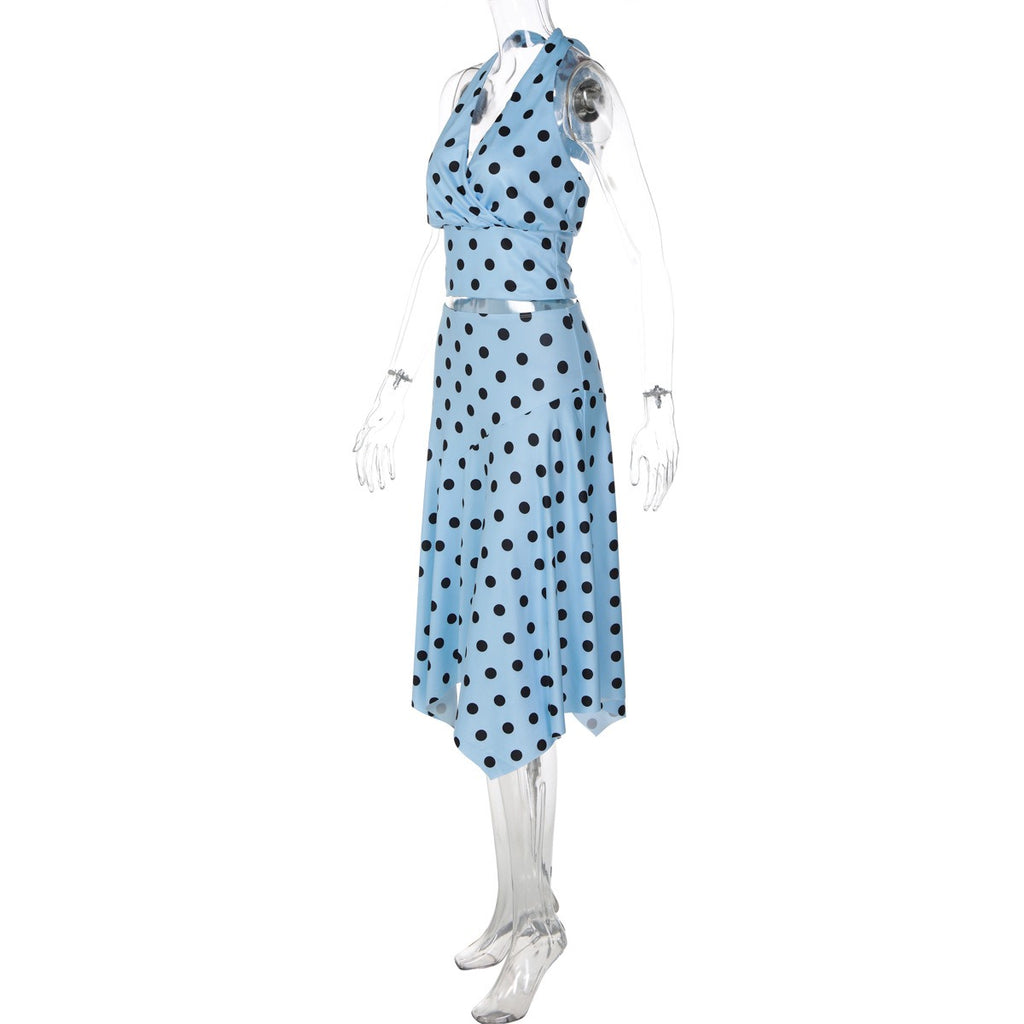 Orlina Polka Dot Skirt Set