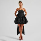 Rilena Bow Back Strapless Mini Dress