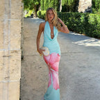 Valina Floral Halter Maxi Dress