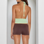 Nadea Halter Keyhole Crop Top