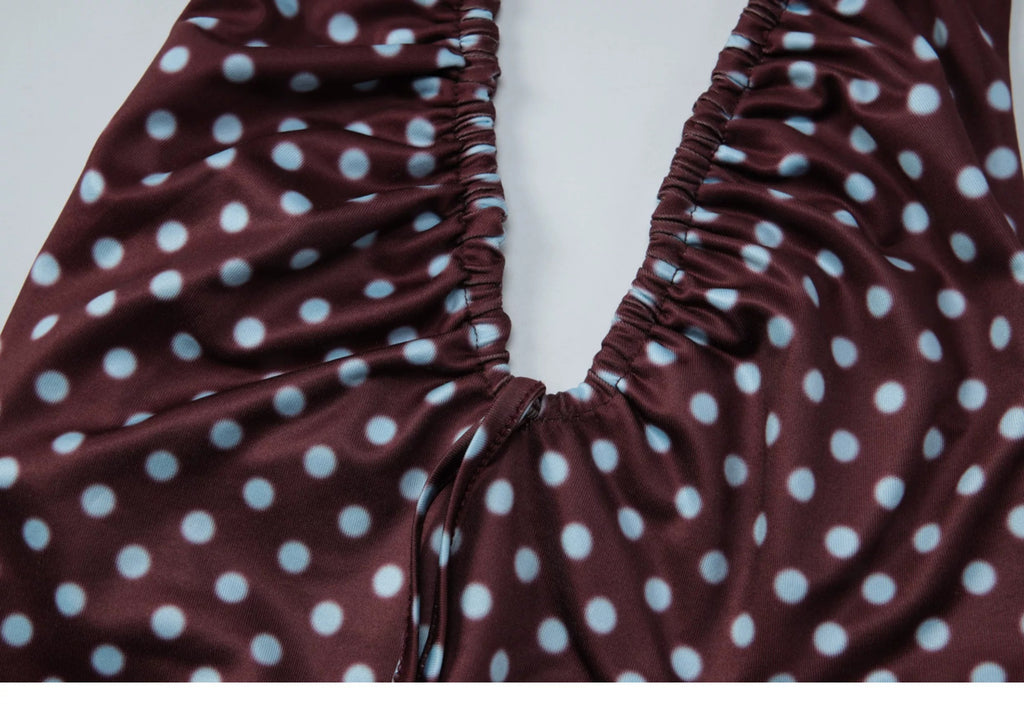 Margot Polka Dot Halter Mini Dress