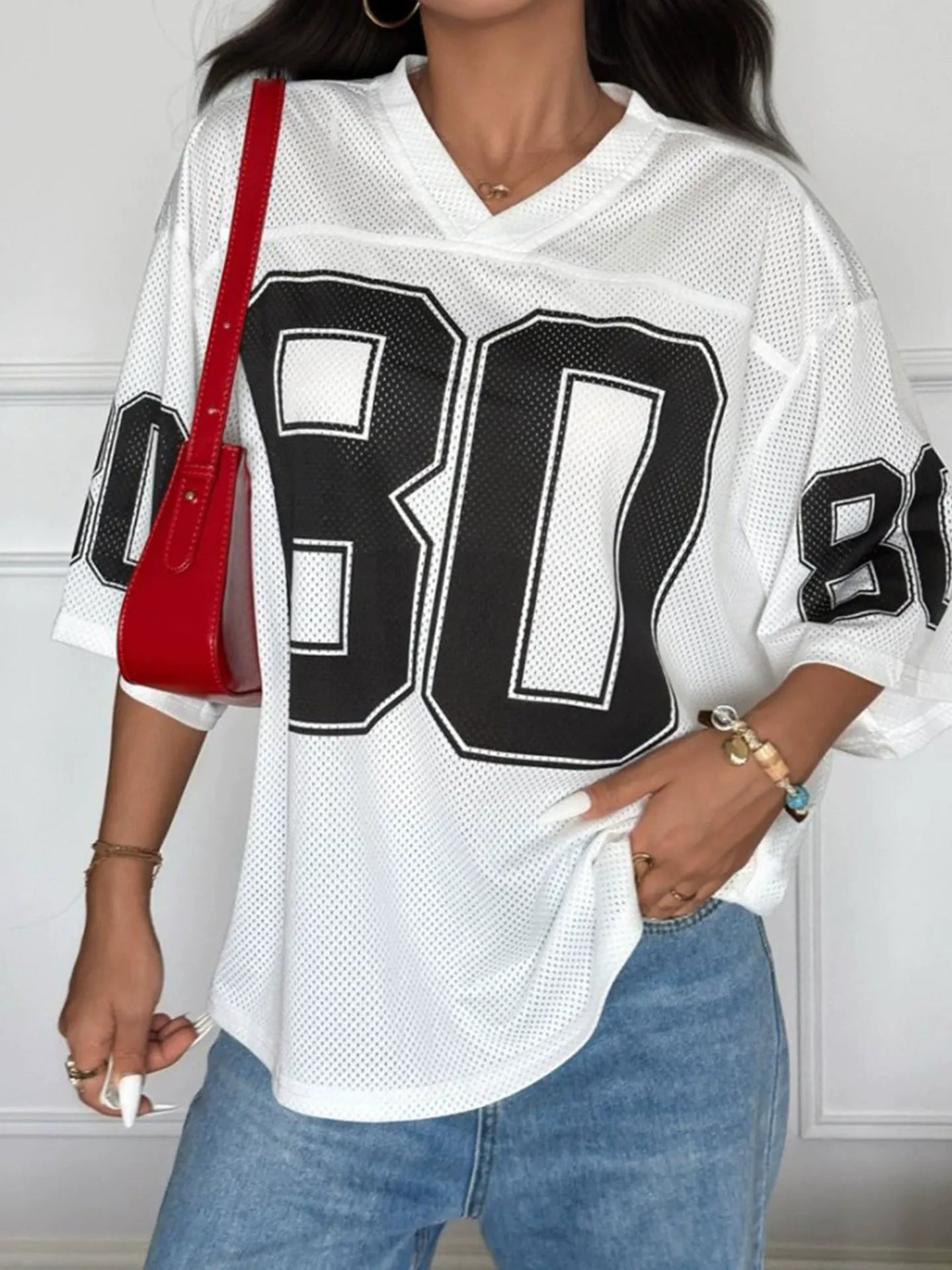 Oversized 80 Mesh Jersey Tee