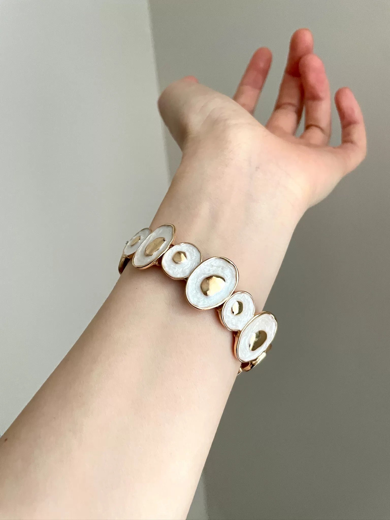 Maren Vintage Enamel Disc Bracelet
