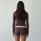 Audrey Contrast Trim Lounge Two-Piece Set