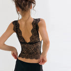 Hattie Black Lace V-Neck Cami Top