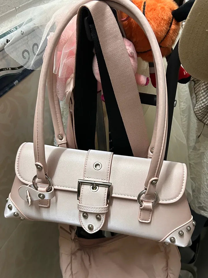 Sylvia Studded Buckle Shoulder Bag
