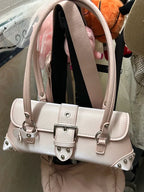 Sylvia Studded Buckle Shoulder Bag