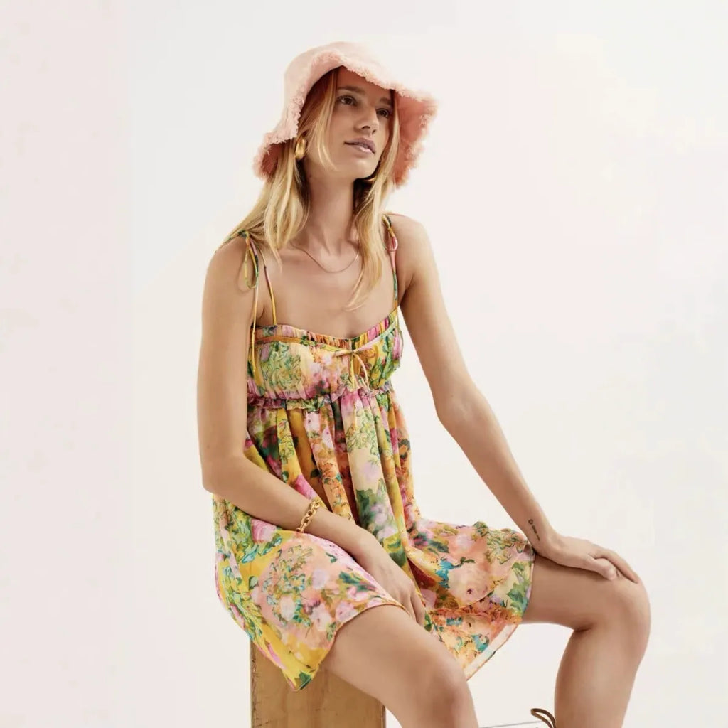 Ivetta Floral Babydoll Mini Dress