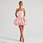 Rilena Bow Back Strapless Mini Dress