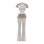 Anira Leopard Flare Pants Set
