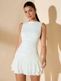 Olya Sleeveless Ruched Mini Dress