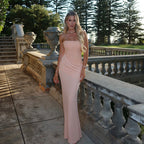Elvan Strapless Ruched Maxi Dress