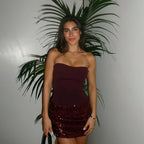 Nerin Strapless Sequin Mini Dress
