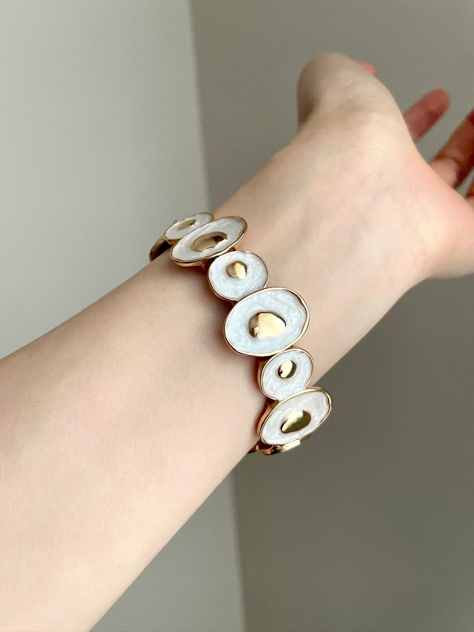 Maren Vintage Enamel Disc Bracelet