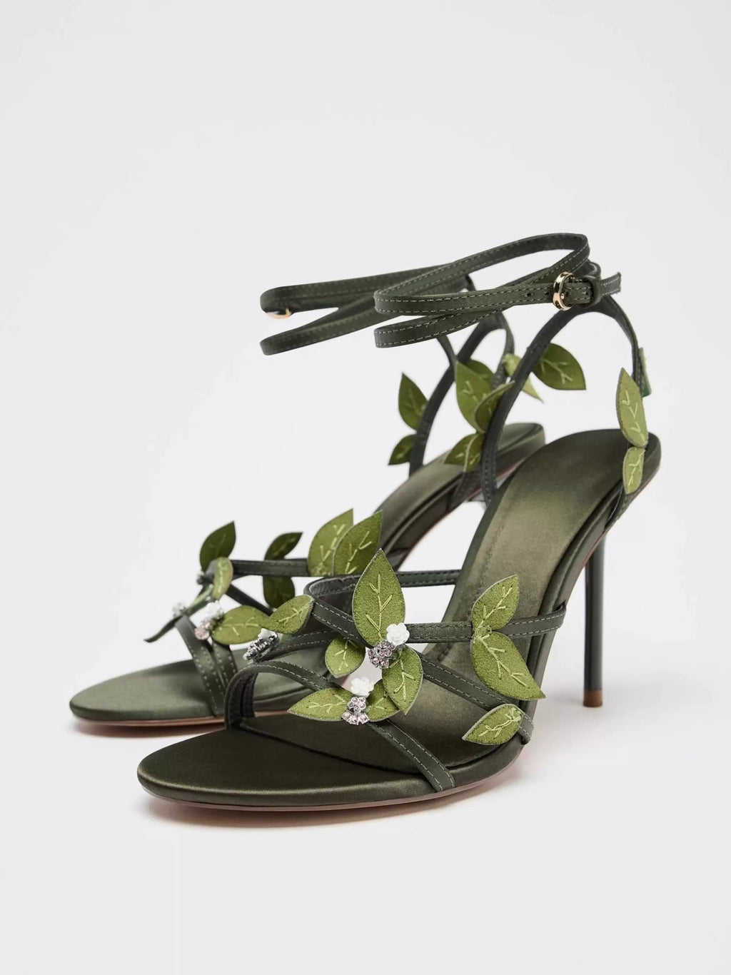 Maxine Botanical Leaf Stiletto Sandals