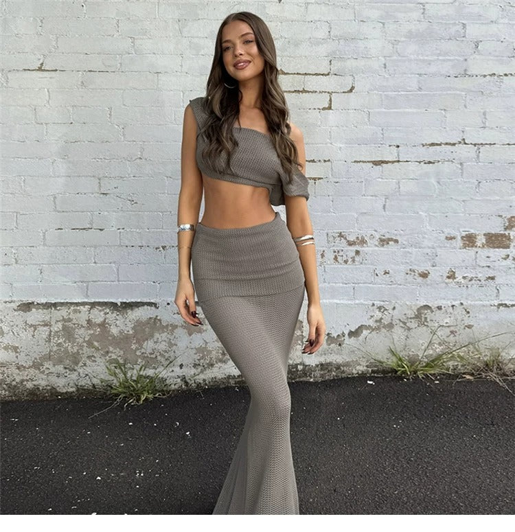Esme Knit Two-Piece Maxi Skirt Set