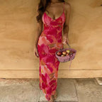 Elysia Floral Sheer Slip Maxi Dress