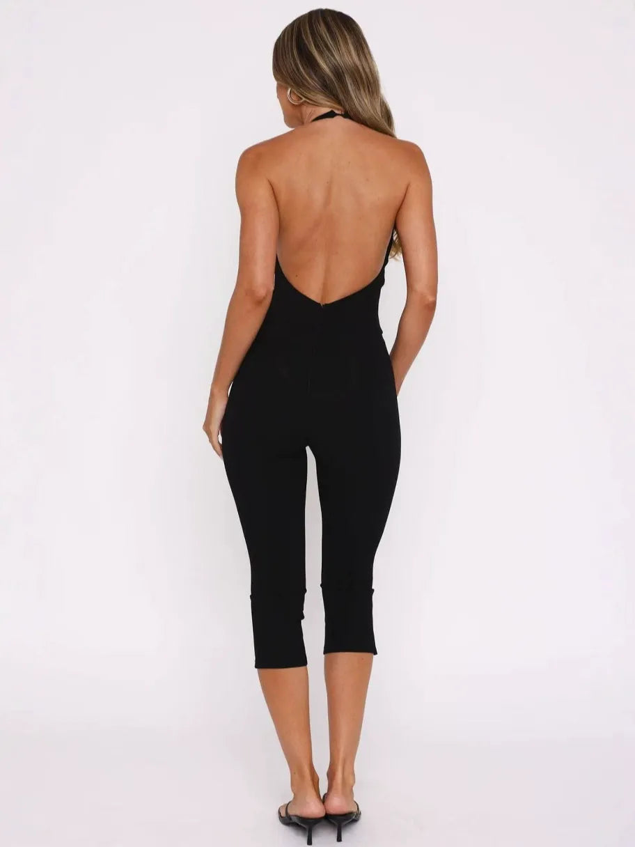 Veda Halter Capri Jumpsuit