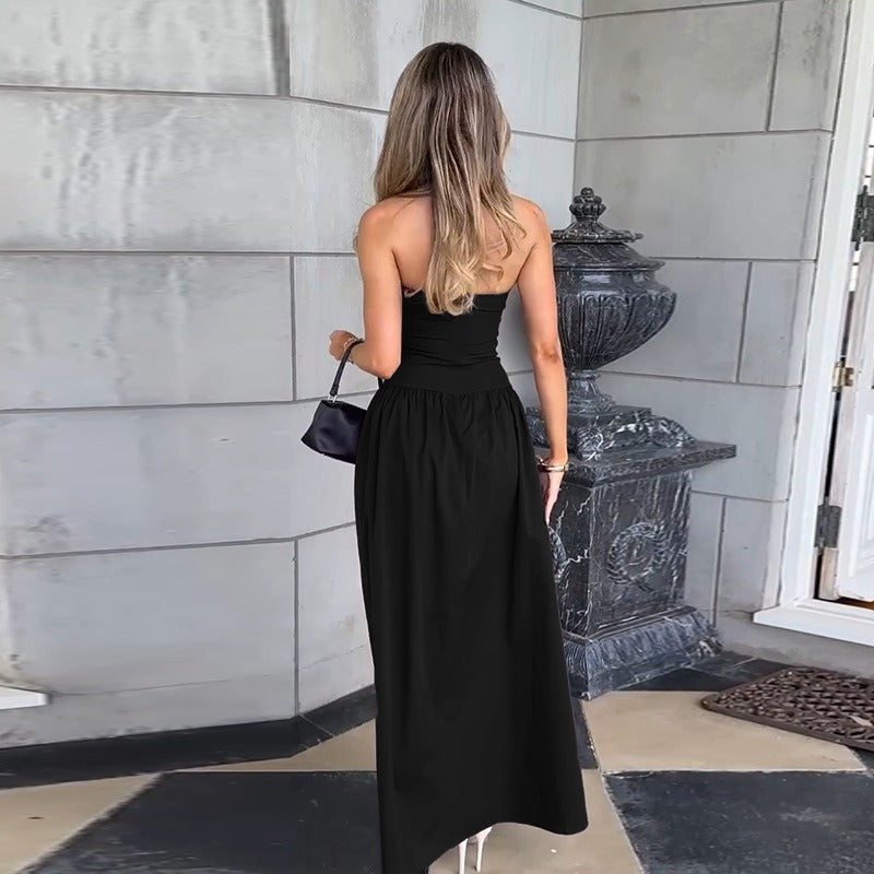 Ivona Strapless Drop Waist Maxi Dress