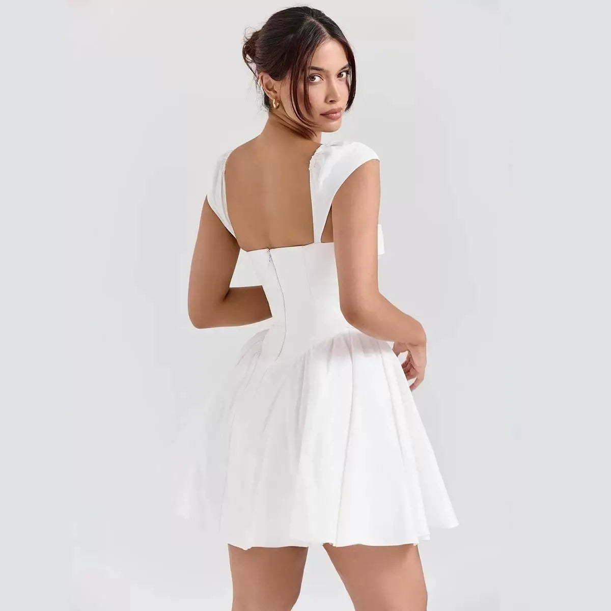 Elvin White Corset Mini Dress
