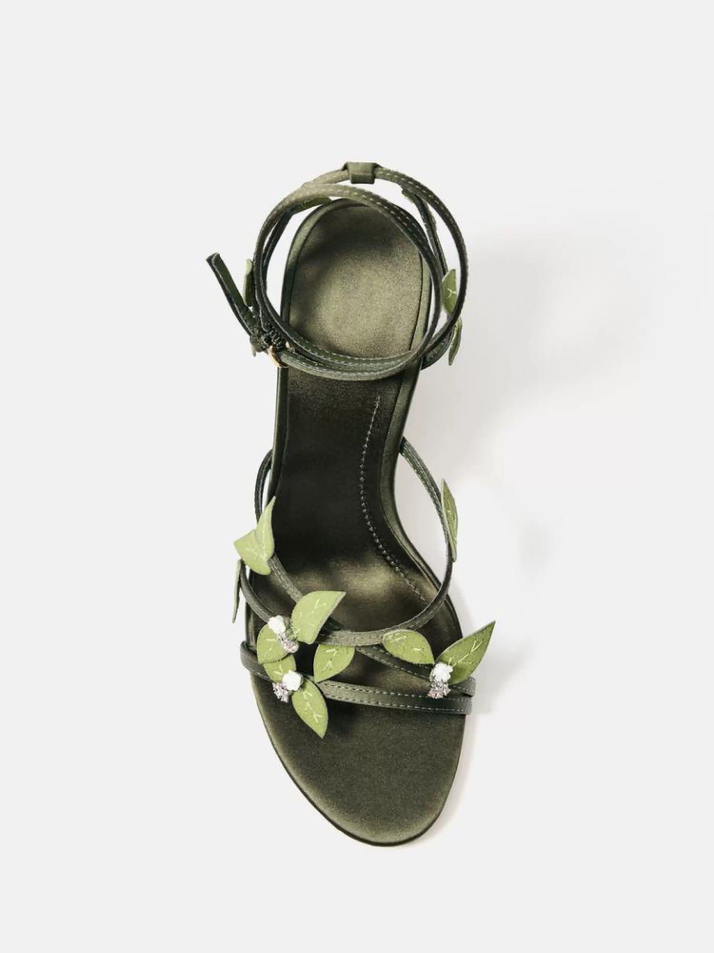 Maxine Botanical Leaf Stiletto Sandals