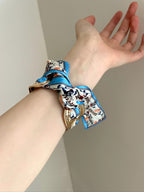 Romy Vintage Scarf-Wrapped Cuff Bracelet
