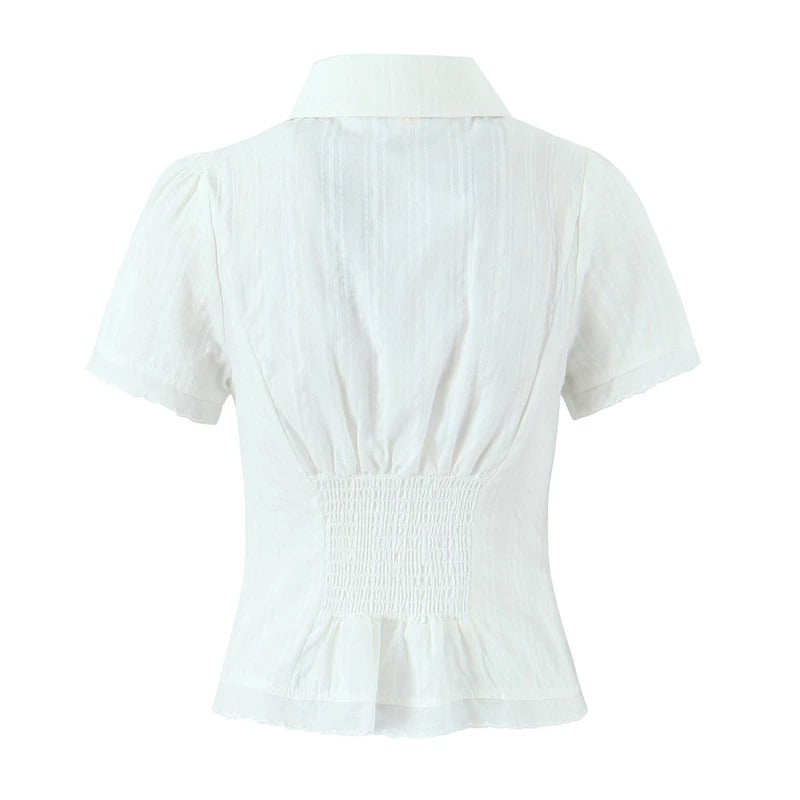 Briseis Button-Up Top & Mini Skirt Set