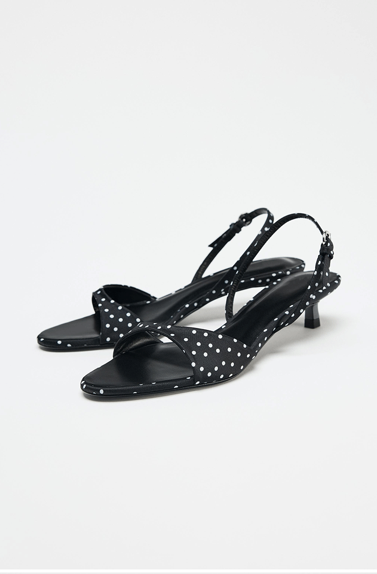Reina Polka Dot Slingback Heels