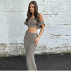 Esme Knit Two-Piece Maxi Skirt Set