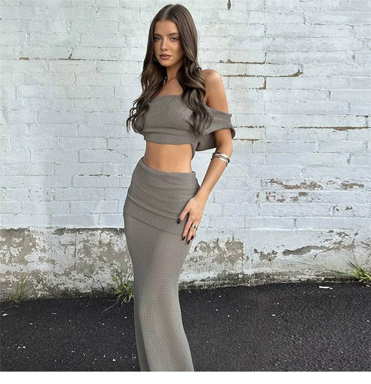 Esme Knit Two-Piece Maxi Skirt Set
