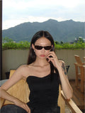 Thea Slim Oval Sunglasses