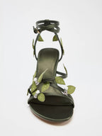Maxine Botanical Leaf Stiletto Sandals