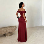 Danira Off-Shoulder Draped Maxi Dress
