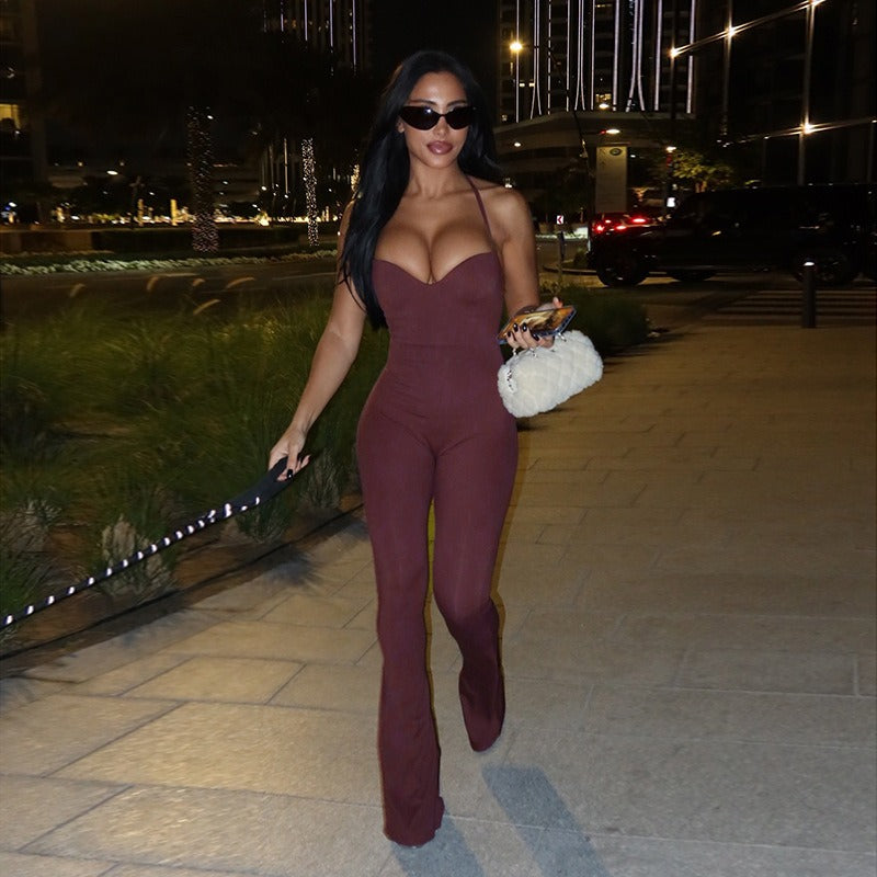 Rhea Sweetheart Flare Jumpsuit