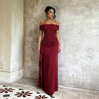 Danira Off-Shoulder Draped Maxi Dress