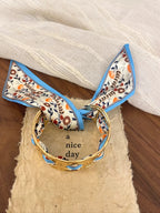 Romy Vintage Scarf-Wrapped Cuff Bracelet