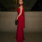 Parisa Sculpt Halter Maxi Dress