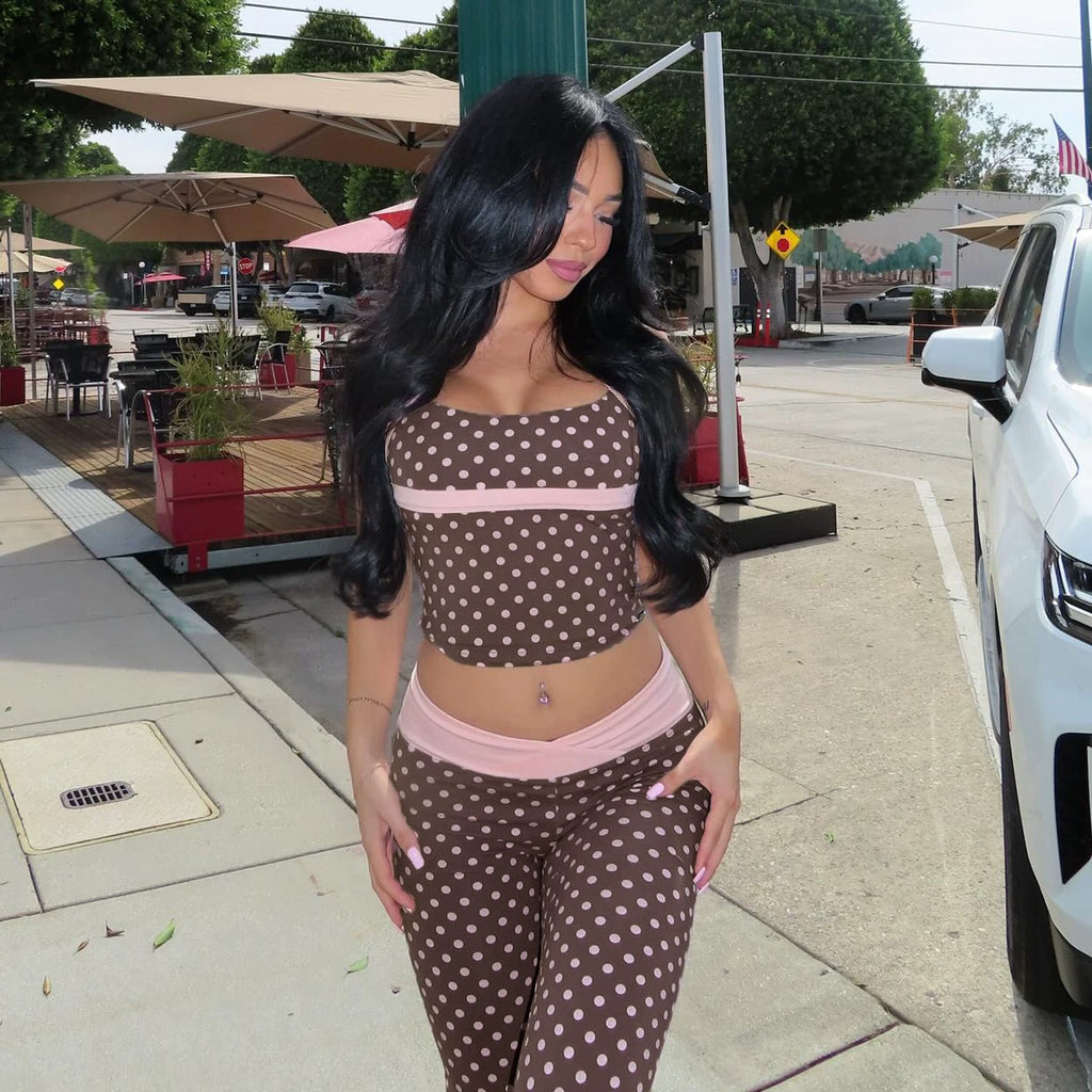 Eudora Leopard Print Flared Pants Set