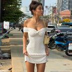 Hina Polka Dot Twist Mini Dress