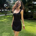 Cerys Polka Lace Mini Dress