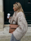 Zoya Cloud Faux Fur Crop Jacket