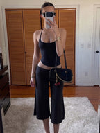 Gwen Halter Top & Foldover Capri Pants Set